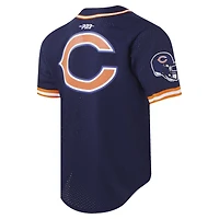 Maillot de baseball boutonné en maille bleu marine Pro Standard Caleb Williams des Chicago Bears pour homme