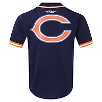 Maillot de baseball boutonné en maille bleu marine Pro Standard Caleb Williams des Chicago Bears pour homme