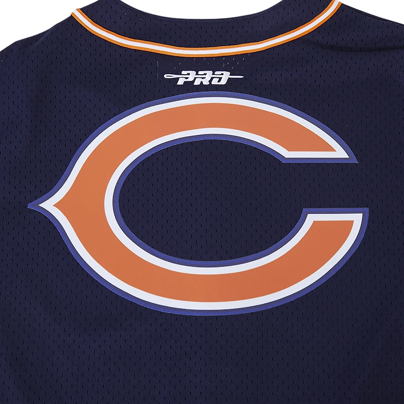 Maillot de baseball boutonné en maille bleu marine Pro Standard Caleb Williams des Chicago Bears pour homme