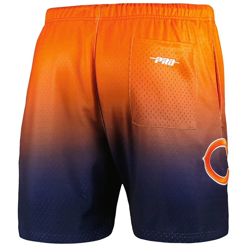 Short en maille ombré Pro Standard pour hommes, bleu marine/orange, Chicago Bears