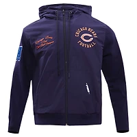 Men's Pro Standard Navy Chicago Bears Hybrid Woven Full-Zip Hoodie