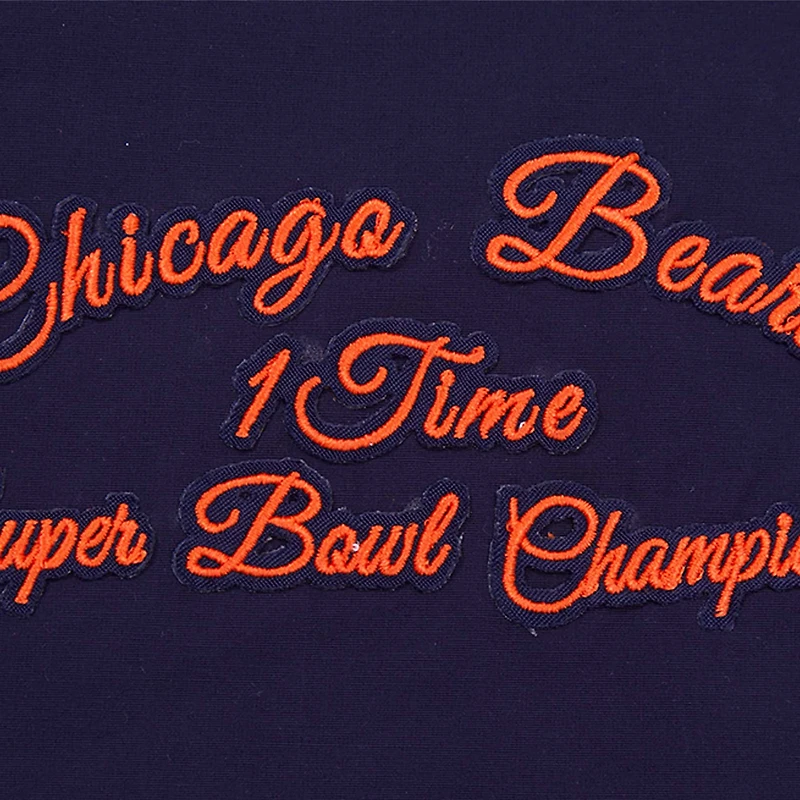 Men's Pro Standard Navy Chicago Bears Hybrid Woven Full-Zip Hoodie