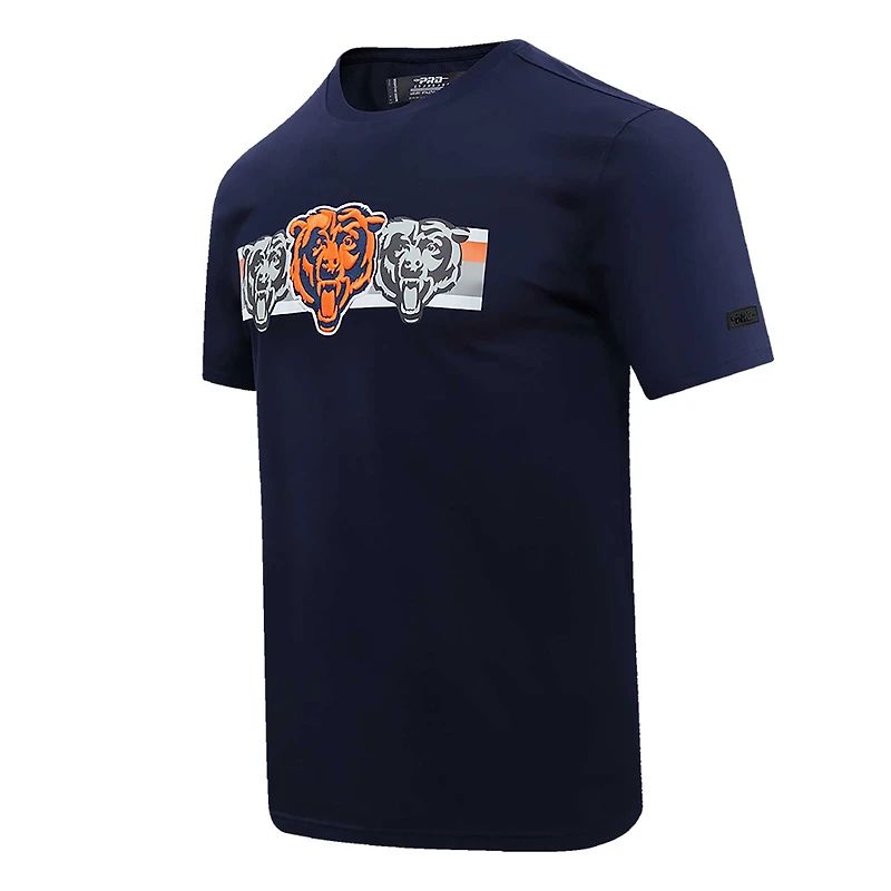 Men's Pro Standard Navy Chicago Bears Retro Striper T-Shirt
