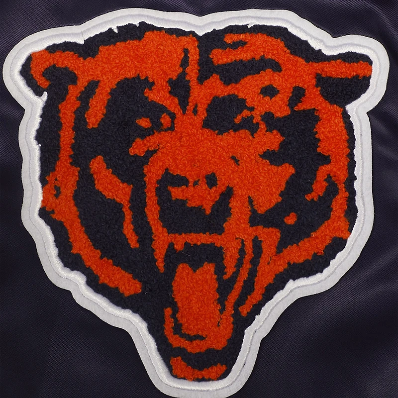 Men's Pro Standard Navy Chicago Bears Sublimated Satin Full-Snap Jacket