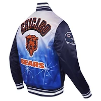 Veste à boutons-pression en satin sublimé Pro Standard Navy Chicago Bears pour homme