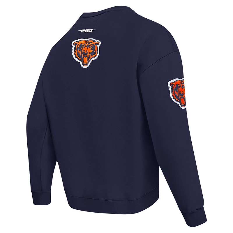 Sweat-shirt à enfiler épaules tombantes Turn It Up Pro Standard Navy Chicago Bears pour homme