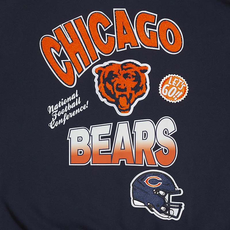 Sweat-shirt à enfiler épaules tombantes Turn It Up Pro Standard Navy Chicago Bears pour homme