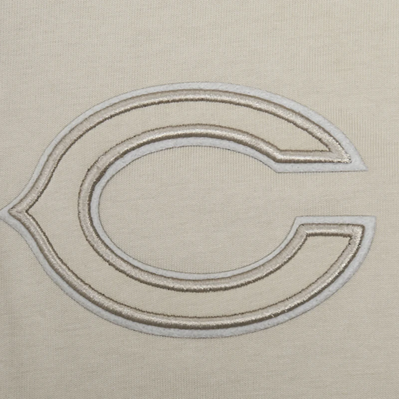 Men's Pro Standard Tan Chicago Bears Neutrals Capsule Short Sleeve Pullover Hoodie