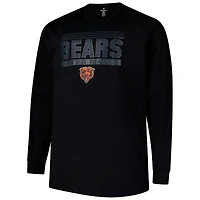 Men's Profile  Black Chicago Bears Big & Tall Pop Long Sleeve T-Shirt