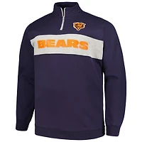 Veste en polaire à quart de zip pour hommes Profile Navy Chicago Bears Big & Tall