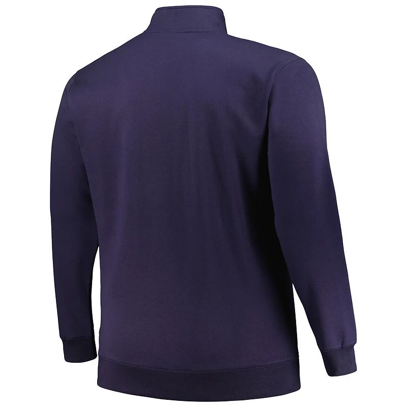 Veste en polaire à quart de zip pour hommes Profile Navy Chicago Bears Big & Tall