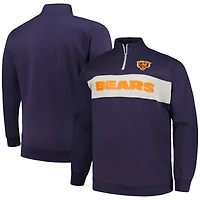 Veste en polaire à quart de zip pour hommes Profile Navy Chicago Bears Big & Tall
