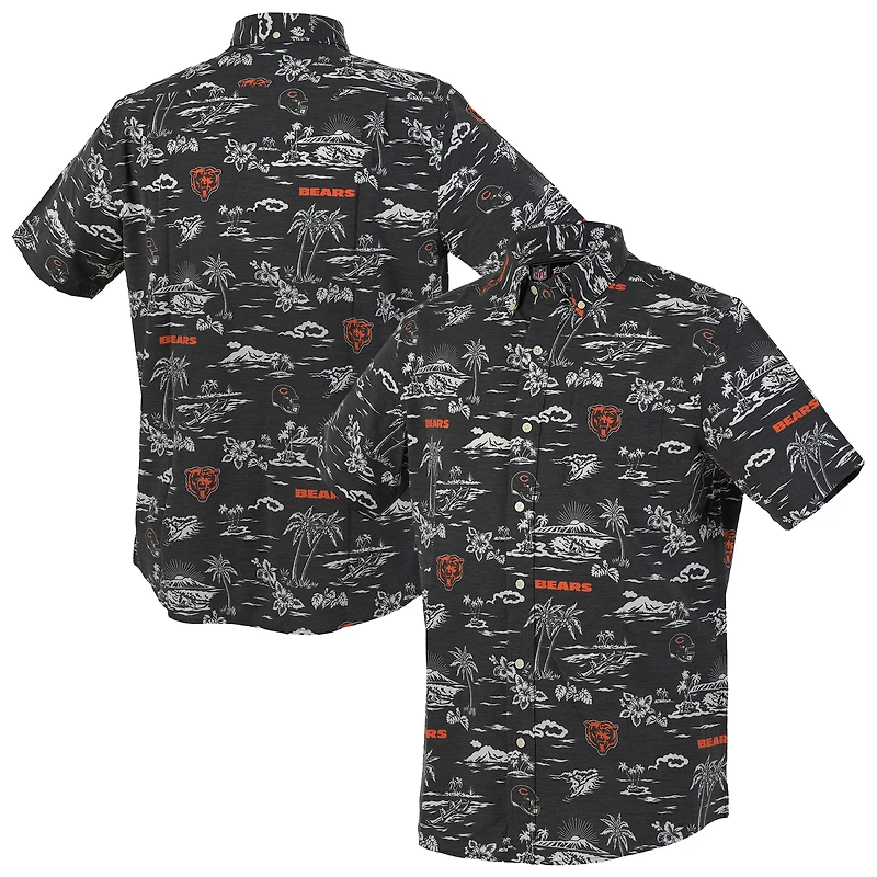 Chemise boutonnée Kekai Performance bleu marine Reyn Spooner pour homme, des Chicago Bears