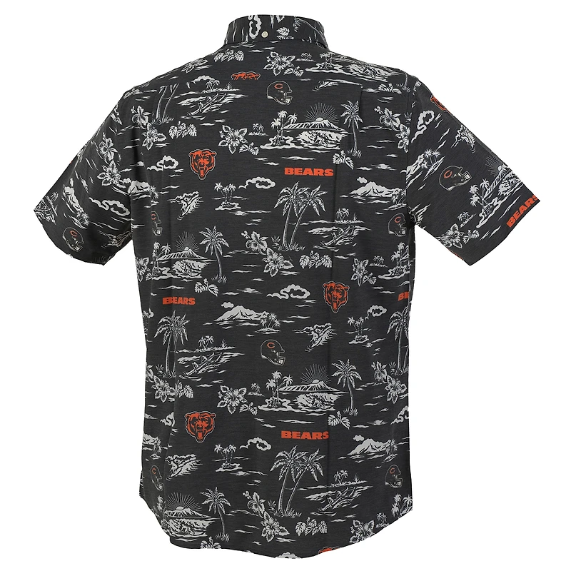 Chemise boutonnée Kekai Performance bleu marine Reyn Spooner pour homme, des Chicago Bears