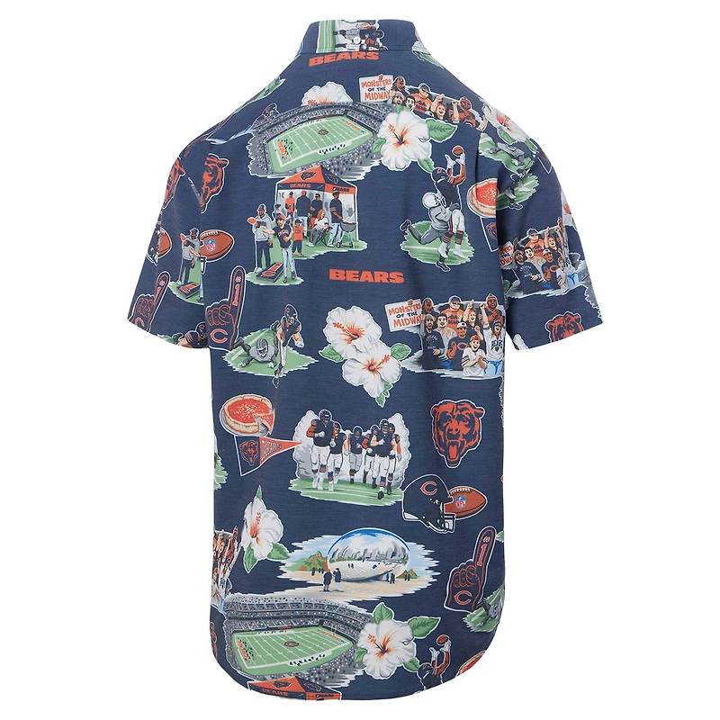 Men's Reyn Spooner Navy Chicago Bears Scenic Button-Down Shirt