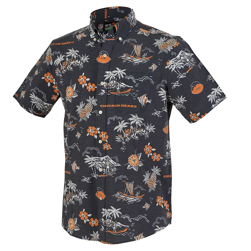 Chemise boutonnée rétro Kekai Performance pour homme, bleu marine, Reyn Spooner, Chicago Bears