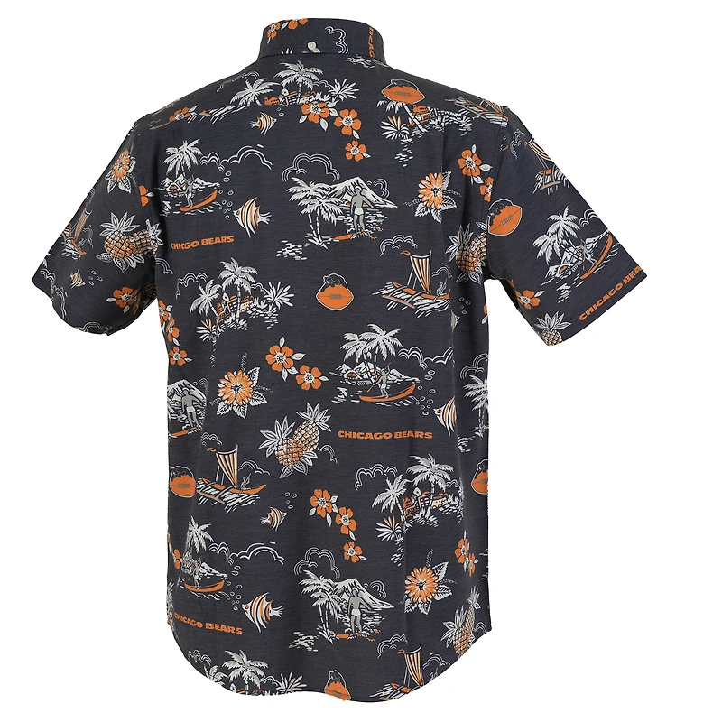 Chemise boutonnée rétro Kekai Performance pour homme, bleu marine, Reyn Spooner, Chicago Bears