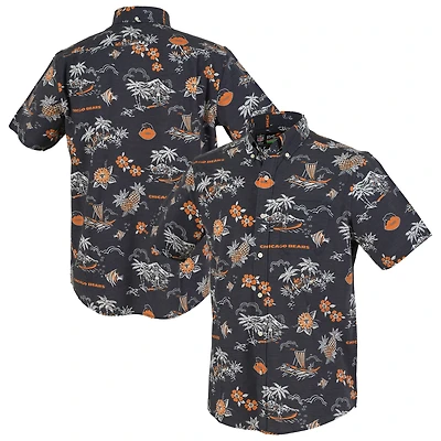 Chemise boutonnée rétro Kekai Performance pour homme, bleu marine, Reyn Spooner, Chicago Bears