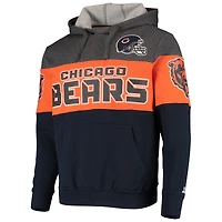 Sweat à capuche Starter Chicago Bears Extreme Fireballer gris chiné/orange pour homme
