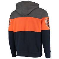 Sweat à capuche Starter Chicago Bears Extreme Fireballer gris chiné/orange pour homme