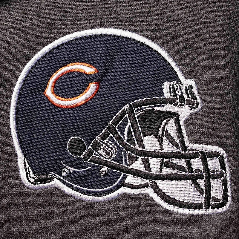 Sweat à capuche Starter Chicago Bears Extreme Fireballer gris chiné/orange pour homme
