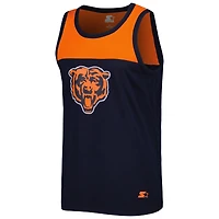 Débardeur tendance Starter bleu marine/orange Chicago Bears Logo Touchdown pour homme