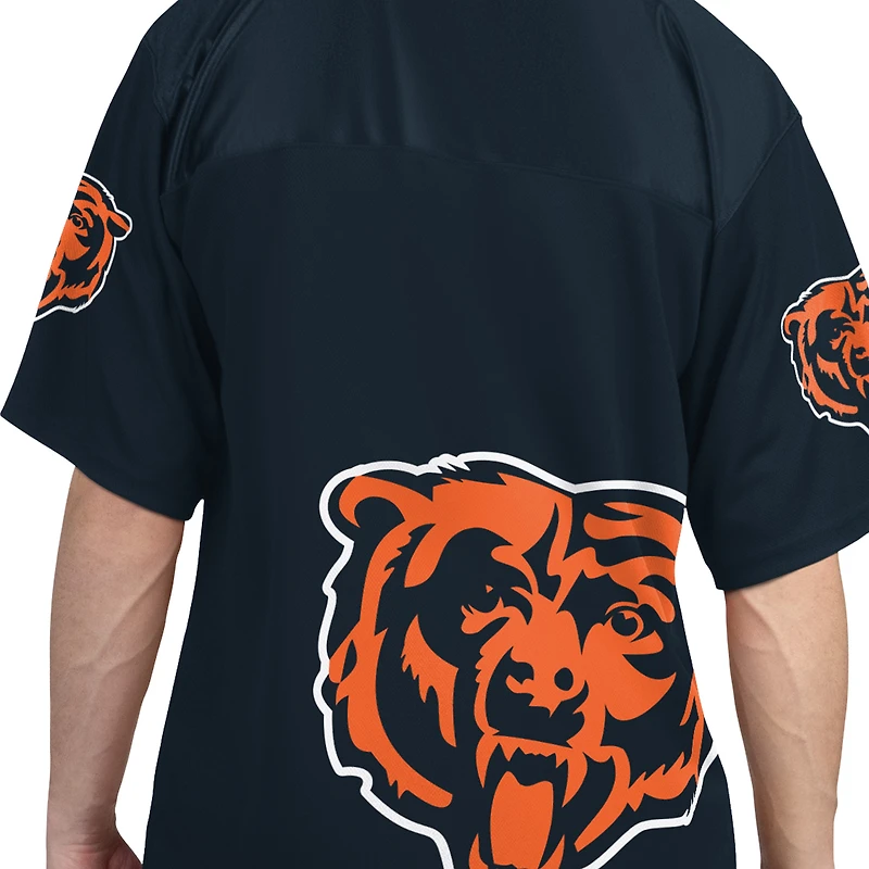 Men's Starter Navy/White Chicago Bears Short Sleeve & Long T-Shirt Combo Pack