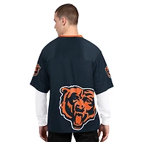Men's Starter Navy/White Chicago Bears Short Sleeve & Long T-Shirt Combo Pack