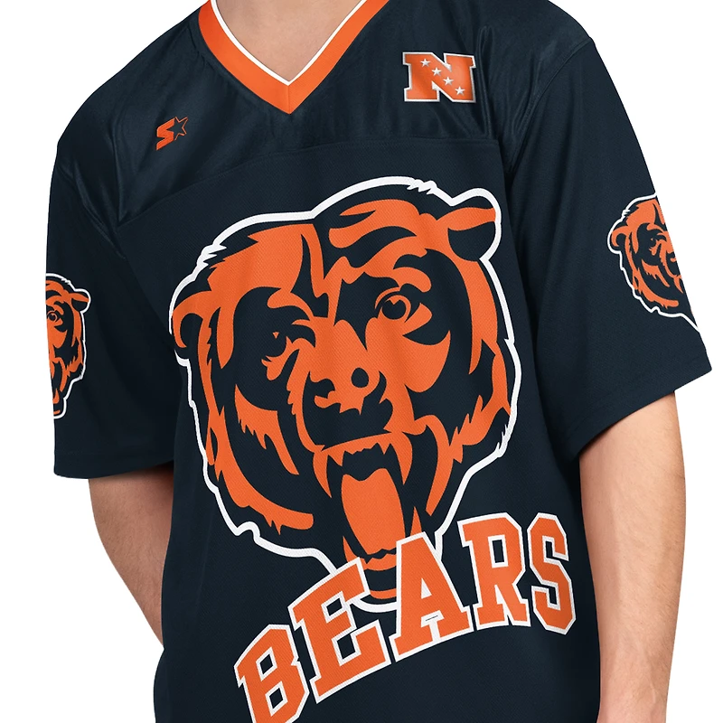 Men's Starter Navy/White Chicago Bears Short Sleeve & Long T-Shirt Combo Pack