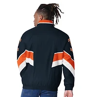 Veste universitaire en satin Captain Starter Navy Chicago Bears pour homme