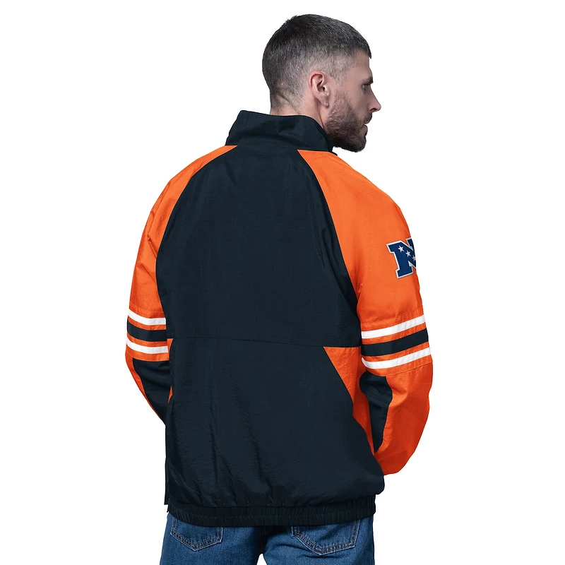 Pull demi-zippé bleu marine pour homme des Chicago Bears
