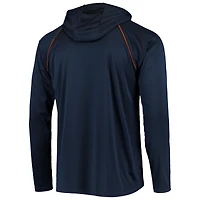 T-shirt à capuche manches longues raglan Starter des Chicago Bears bleu marine pour homme