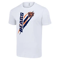 T-shirt blanc à rayures pour homme des Chicago Bears