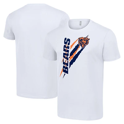 T-shirt blanc à rayures pour homme des Chicago Bears