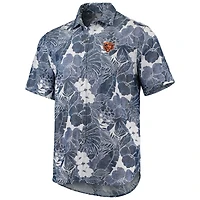 Chemise boutonnée Tommy Bahama Navy Chicago Bears Coconut Point Playa Floral IslandZone pour hommes
