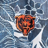 Chemise boutonnée Tommy Bahama Navy Chicago Bears Coconut Point Playa Floral IslandZone pour hommes