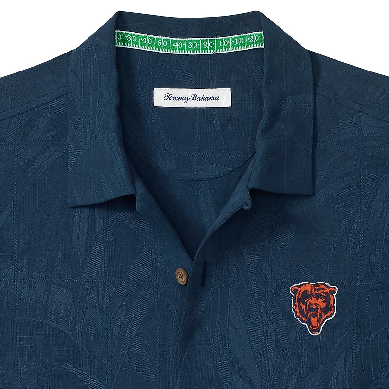 Men's Tommy Bahama  Navy Chicago Bears Endzone Paradise COOLMAX Button-Up Shirt