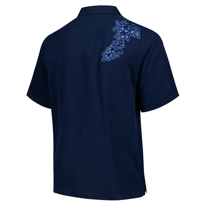 Chemise boutonnée Tommy Bahama pour hommes, bleu marine, Chicago Bears, Hibiscus Camp