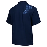 Chemise boutonnée Tommy Bahama pour hommes, bleu marine, Chicago Bears, Hibiscus Camp