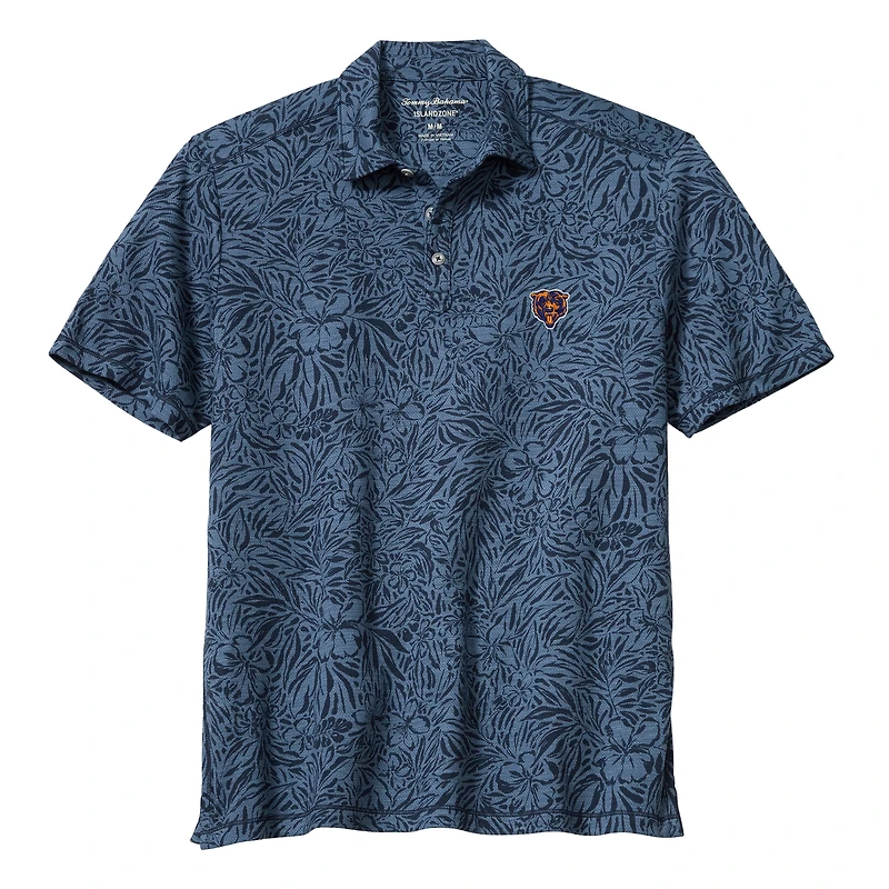 Polo Tommy Bahama IslandZone Wild Hibiscus Tri-Blend bleu marine pour homme
