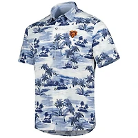 Chemise boutonnée Tommy Bahama Chicago Bears Sport Tropical Horizons pour homme, bleu marine