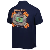 Chemise boutonnée pour homme Tommy Bahama Navy Chicago Bears Top of Your Game Camp