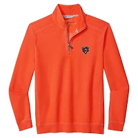 Pull Tommy Bahama orange Chicago Bears Sport Tobago à demi-zip pour homme