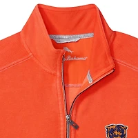 Pull Tommy Bahama orange Chicago Bears Sport Tobago à demi-zip pour homme