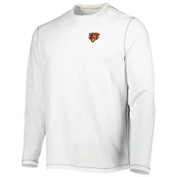 T-shirt à manches longues Tommy Bahama Chicago Bears pour homme avec lacets Billboard blanc