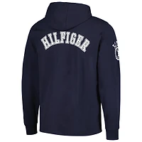 T-shirt à capuche manches longues Tommy Hilfiger bleu marine Chicago Bears Morgan pour hommes