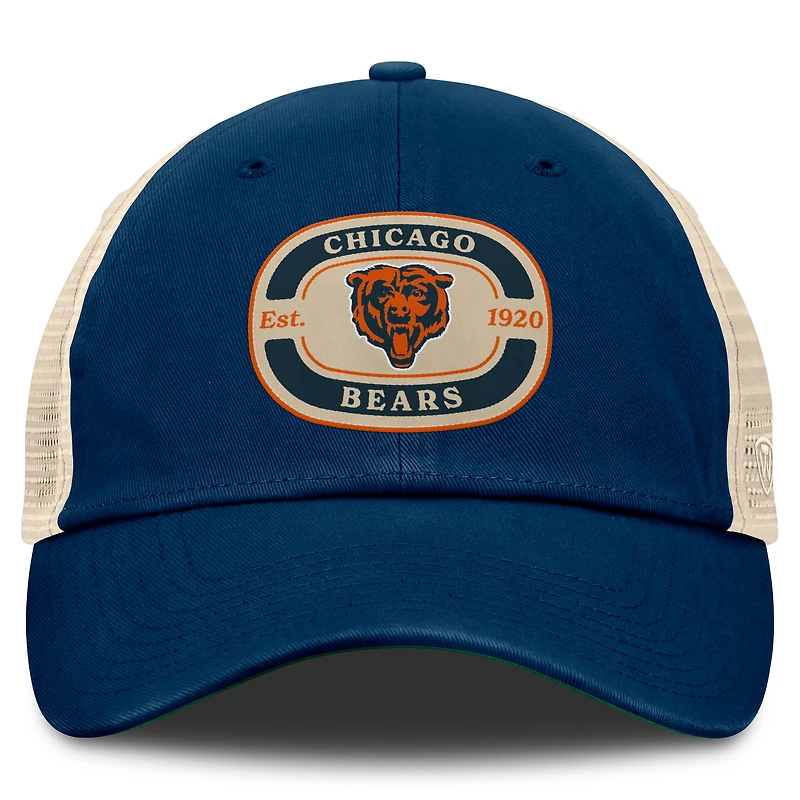 Casquette ajustable Top of the World bleu marine avec écusson d'équipe des Chicago Bears pour homme