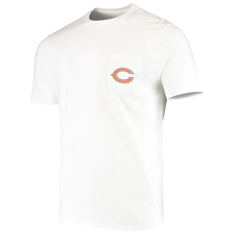 Men's Vineyard Vines White Chicago Bears Big & Tall Helmet T-Shirt