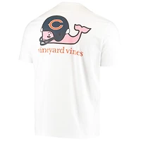 T-shirt pour homme Vineyard Vines blanc avec casque Big & Tall Chicago Bears