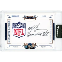 Carte autographiée de Mike Singletary (Chicago Bears) des séries éliminatoires de 2008, collection National Treasures, avec écussons signature, logo NFL et inscription « Samurai Mike ». Numéro 81, numéro 2/5.